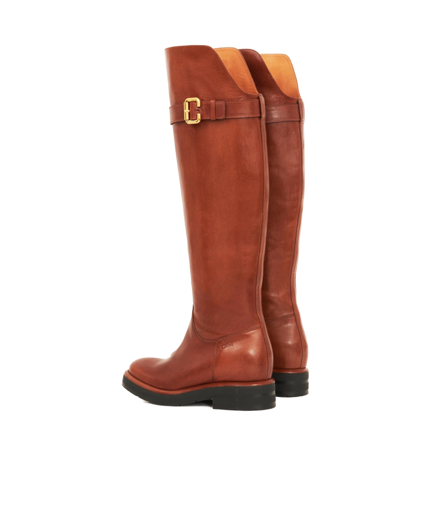 Chloé Coddington Over-the-knee Leather Boots In Brown