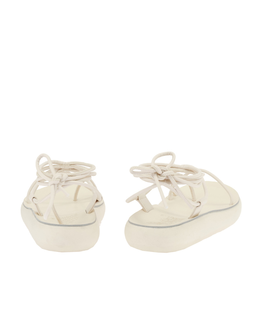 Ancient Greek Sandals Tie Flat Sandals In White