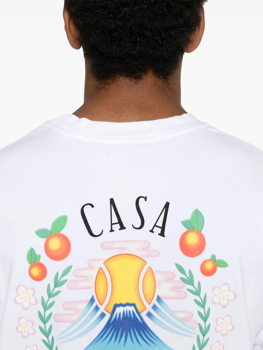 Casablanca Casa Way Mountain Printed T-shirt In Gray