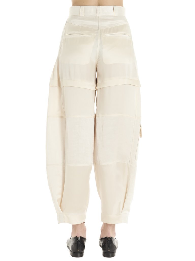 Lanvin Pants In Beige Silk In White