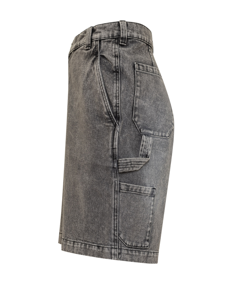 A-cold-wall* Logo Denim Shorts In Gray
