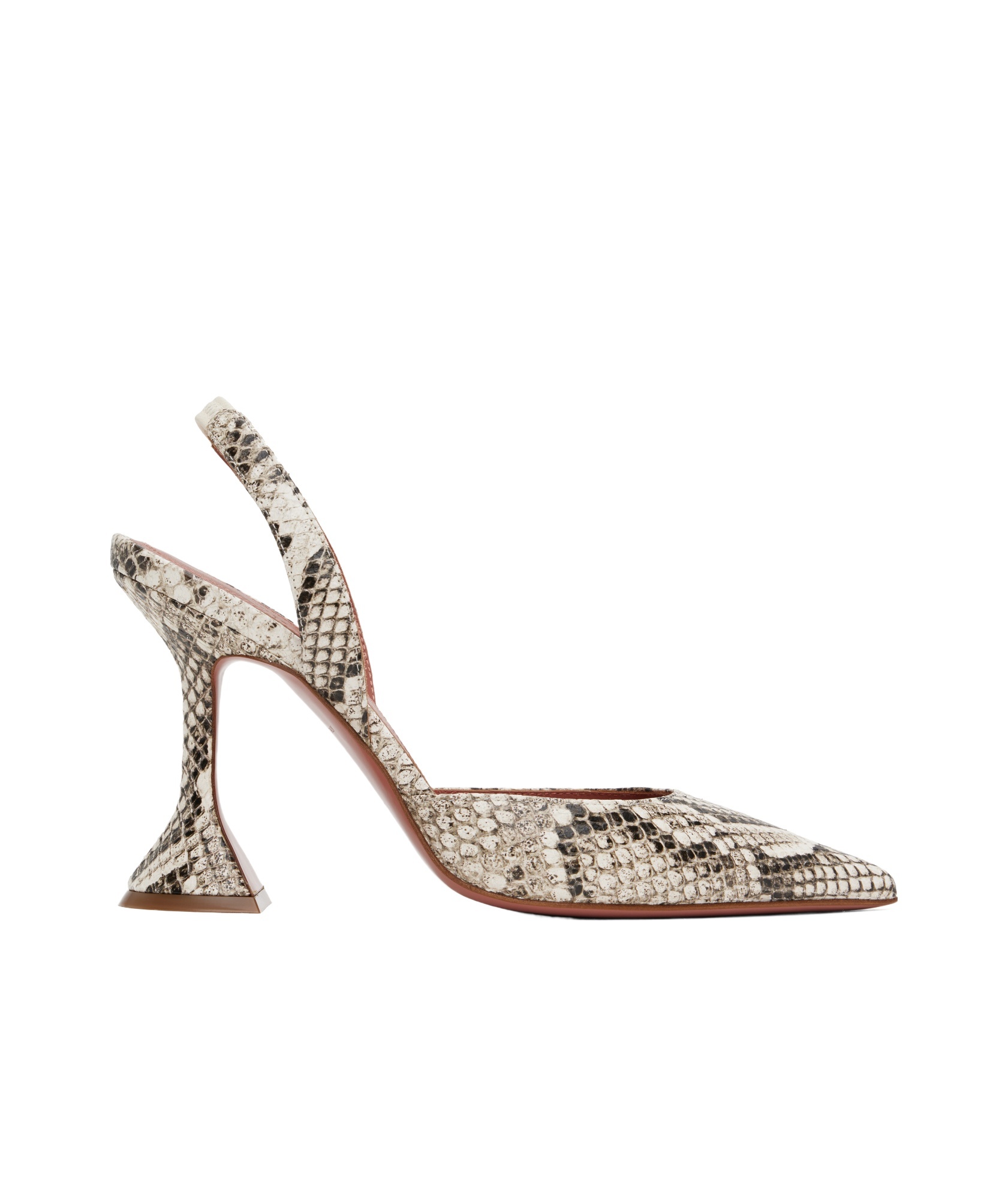 Shop Amina Muaddi Holli Sling High-heeled Sandals In Nude