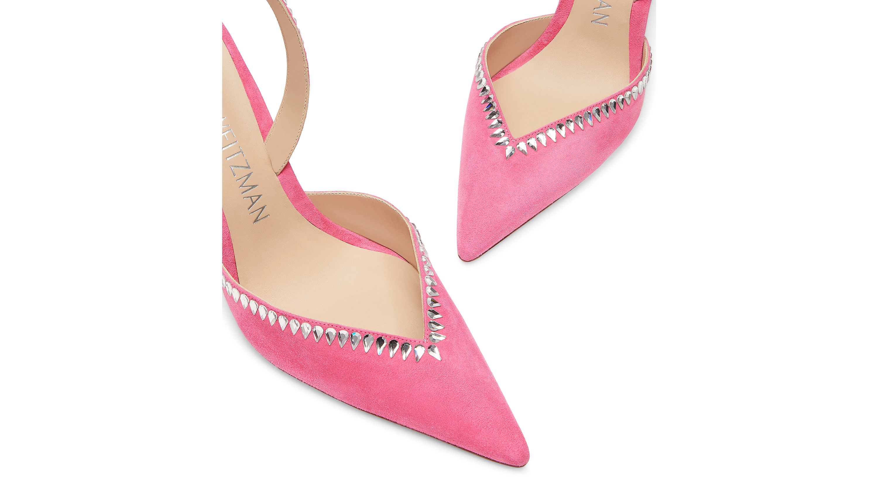 Stuart Weitzman Gemcut Xcurve 100 Slingback Pump The Sw Outlet In Pink