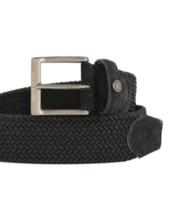 Paul & Shark Weave A Logo Belt In Black