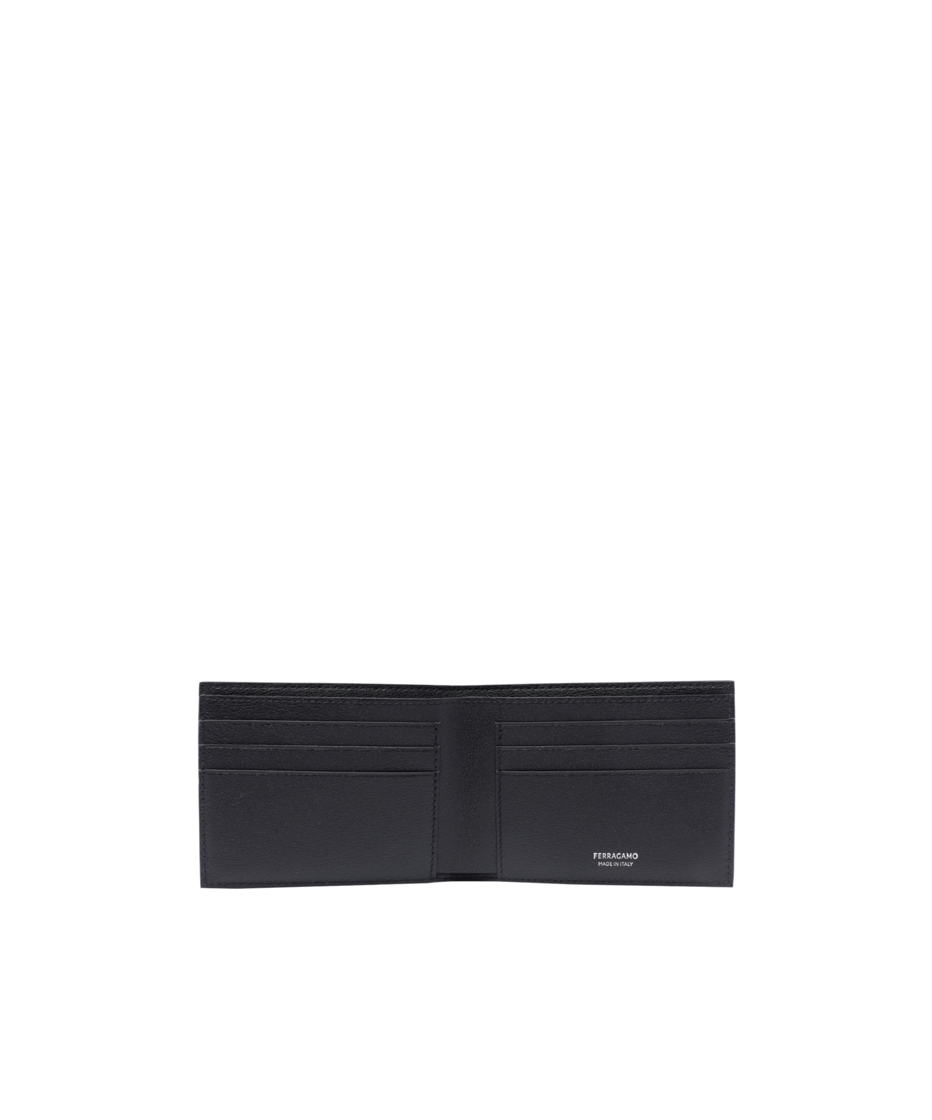 Ferragamo Double-fold Wallet In Black