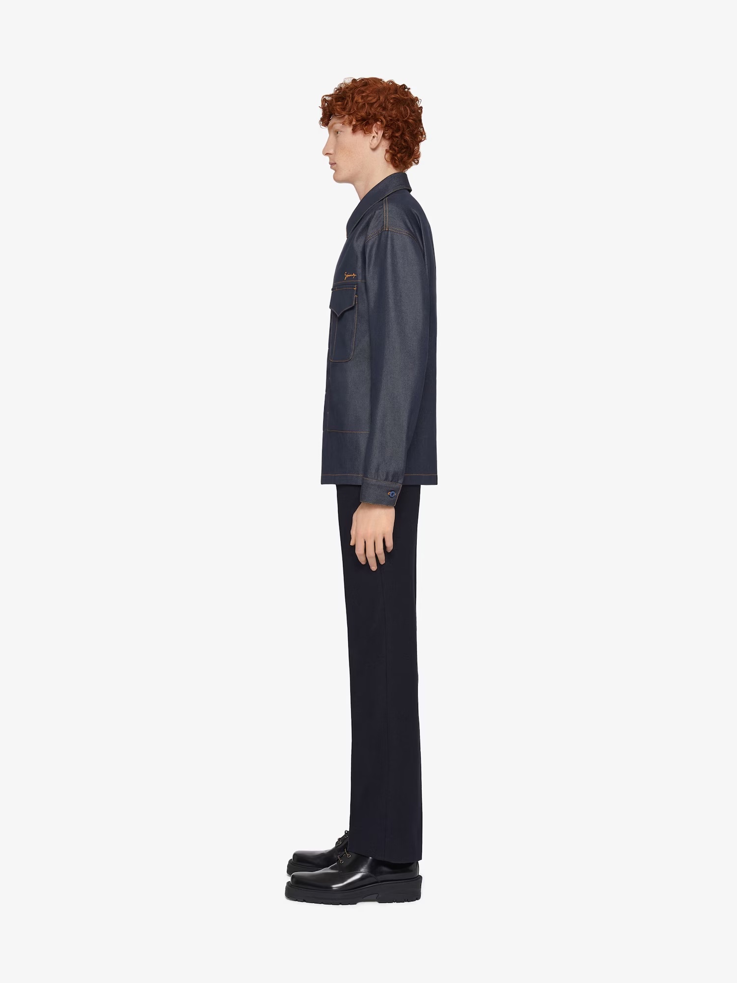 Givenchy Straight-leg Wool-blend Trousers In Blue