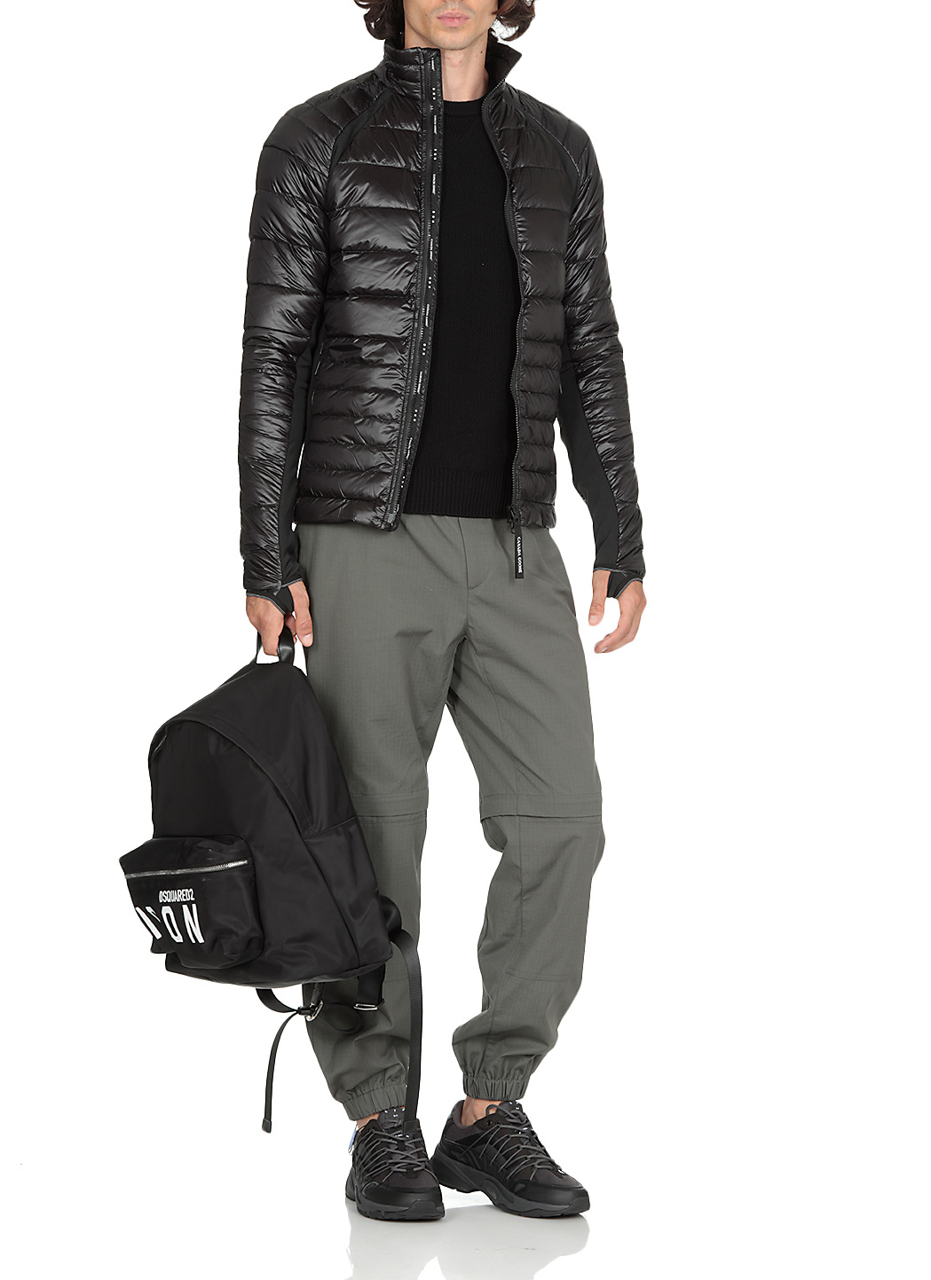 Canada Goose Hybridge Zip-front Jacket In Black
