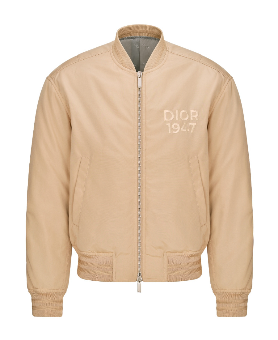 Dior Homme Zip-up Long-sleeved Jacket In Brown