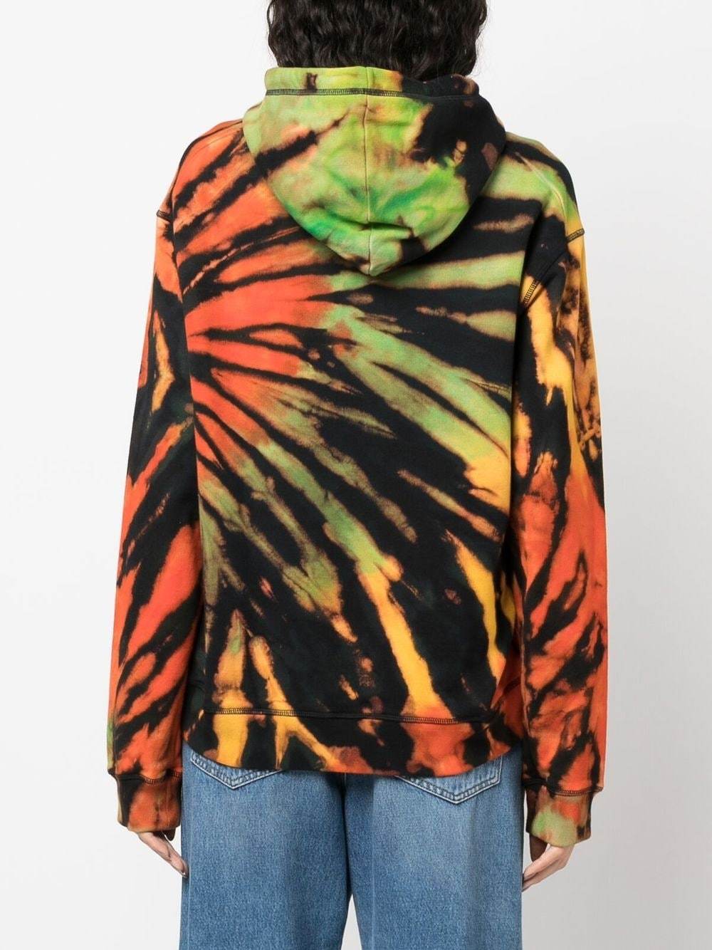 Dsquared2 Tie&dyed Jamaica Cool Hoodie In Black