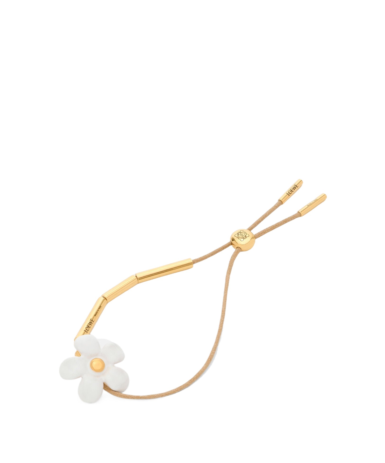 Loewe Flor Bracelet In Sterling Silver And Enamel In Gold