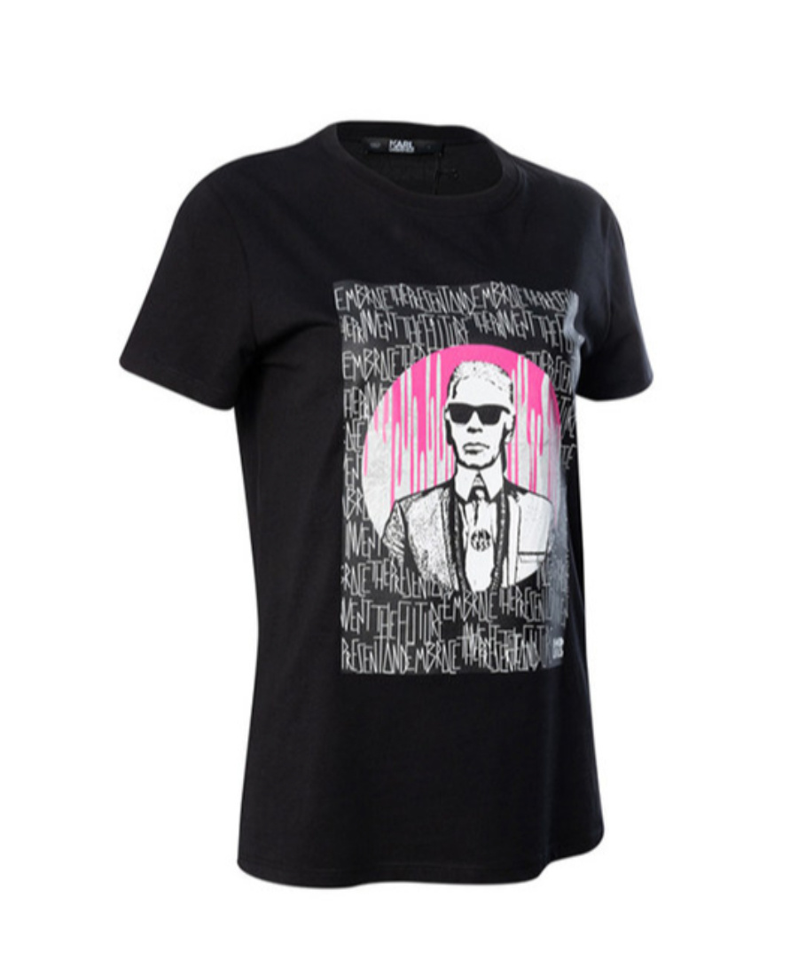 Karl Lagerfeld Logo T-shirt In Black