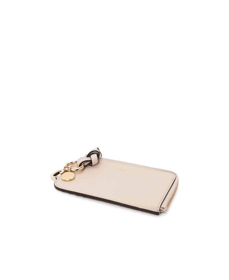 Chloé Logo Wallet In Nude