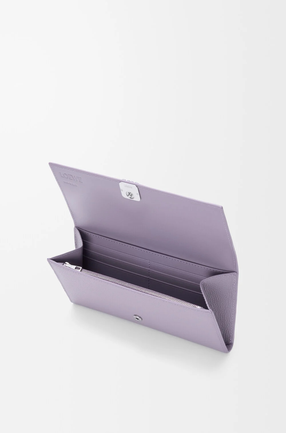 Loewe Anagram Continental Wallet In Pebble Grained Calfskin In Purple