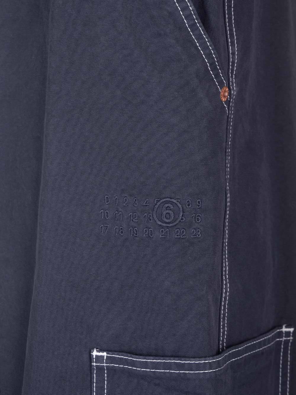 Mm6 Maison Margiela Numeric Signature Trousers In Blue