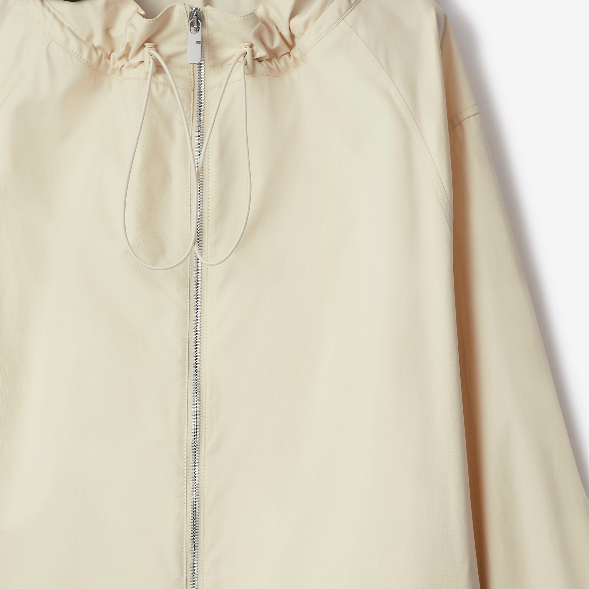 Burberry Checkered Hood Cotton Parka In Nude