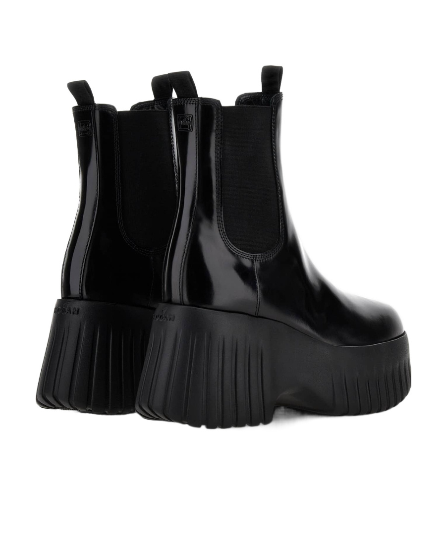 Hogan H-stripes Wedge Chelsea In Black