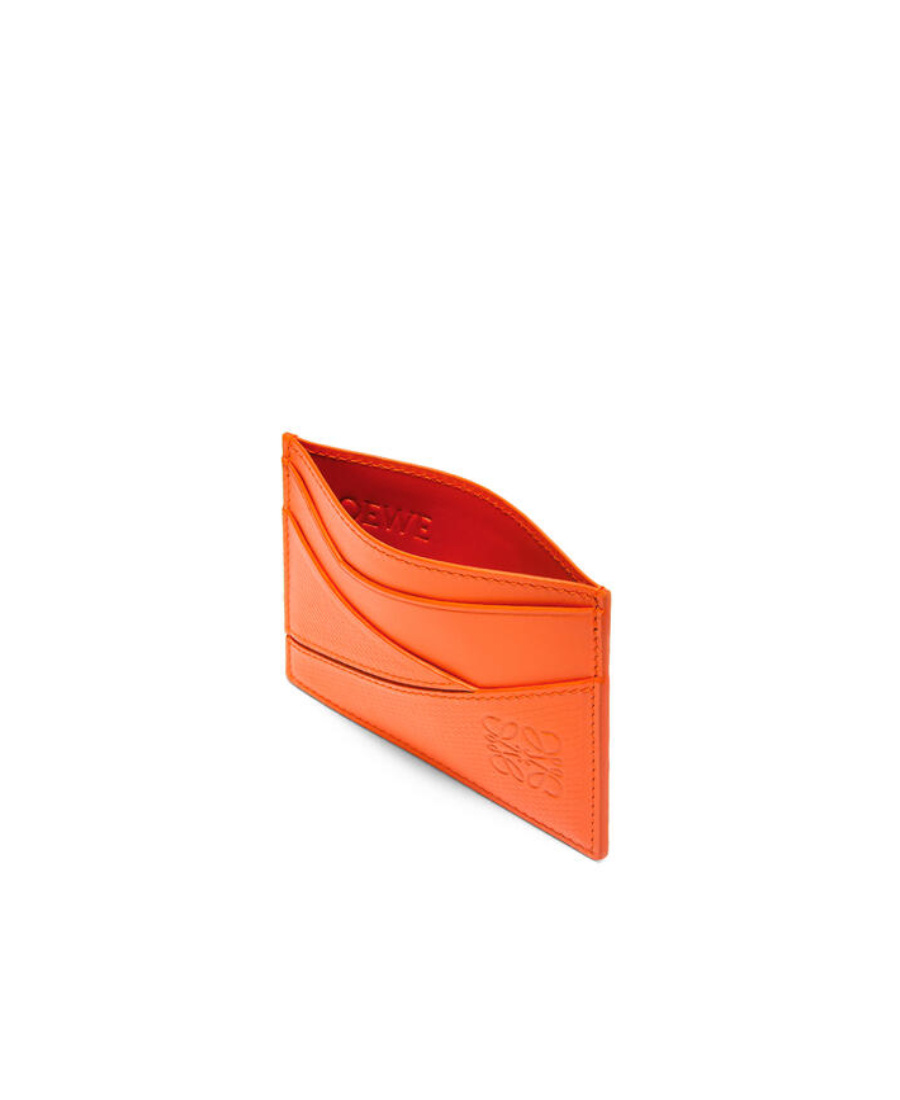 Loewe Puzzle Logo-embossed Cardholder In Orange