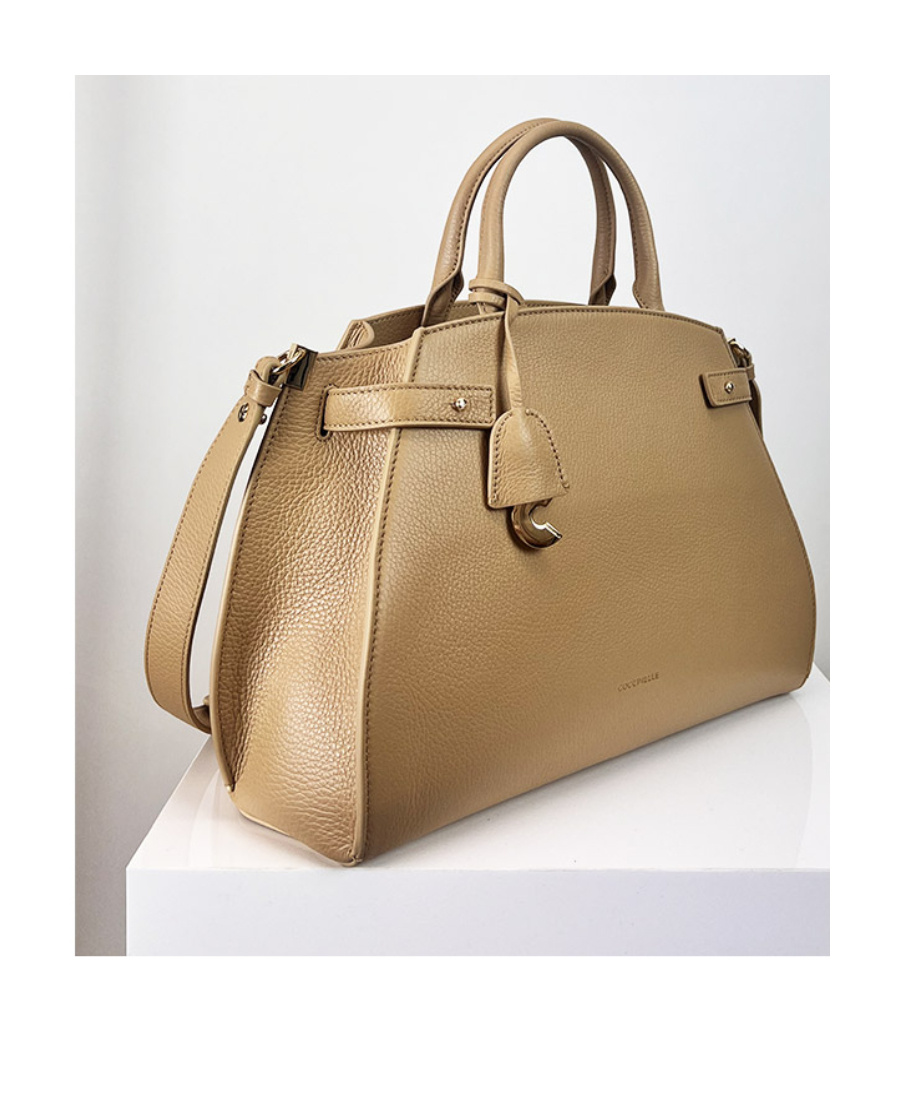 COCCINELLE MEDIUM KLICHÉ LEATHER TOTE BAG