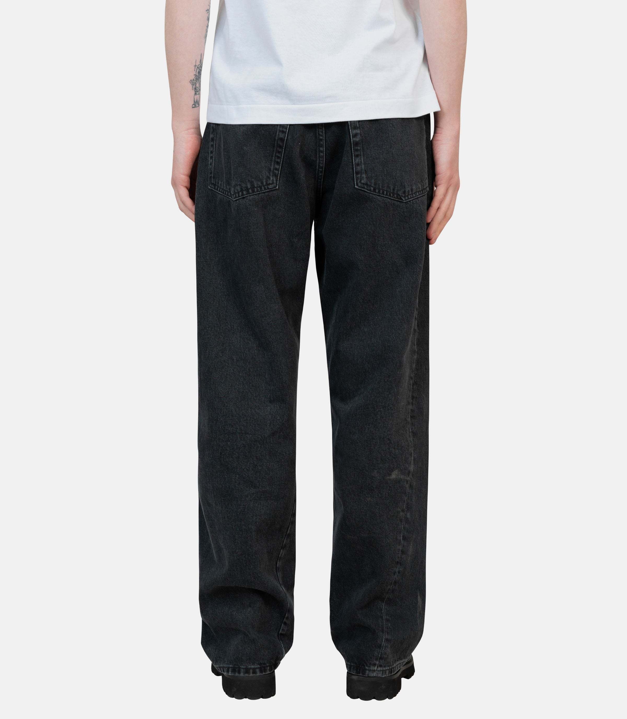 Sunflower Belt Loop Denim Trousers In Black
