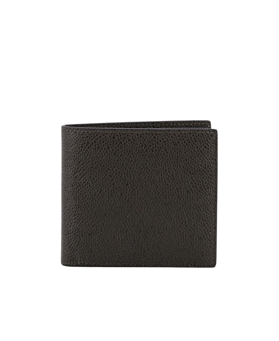 Thom Browne Grained Bi-fold Wallet In Black