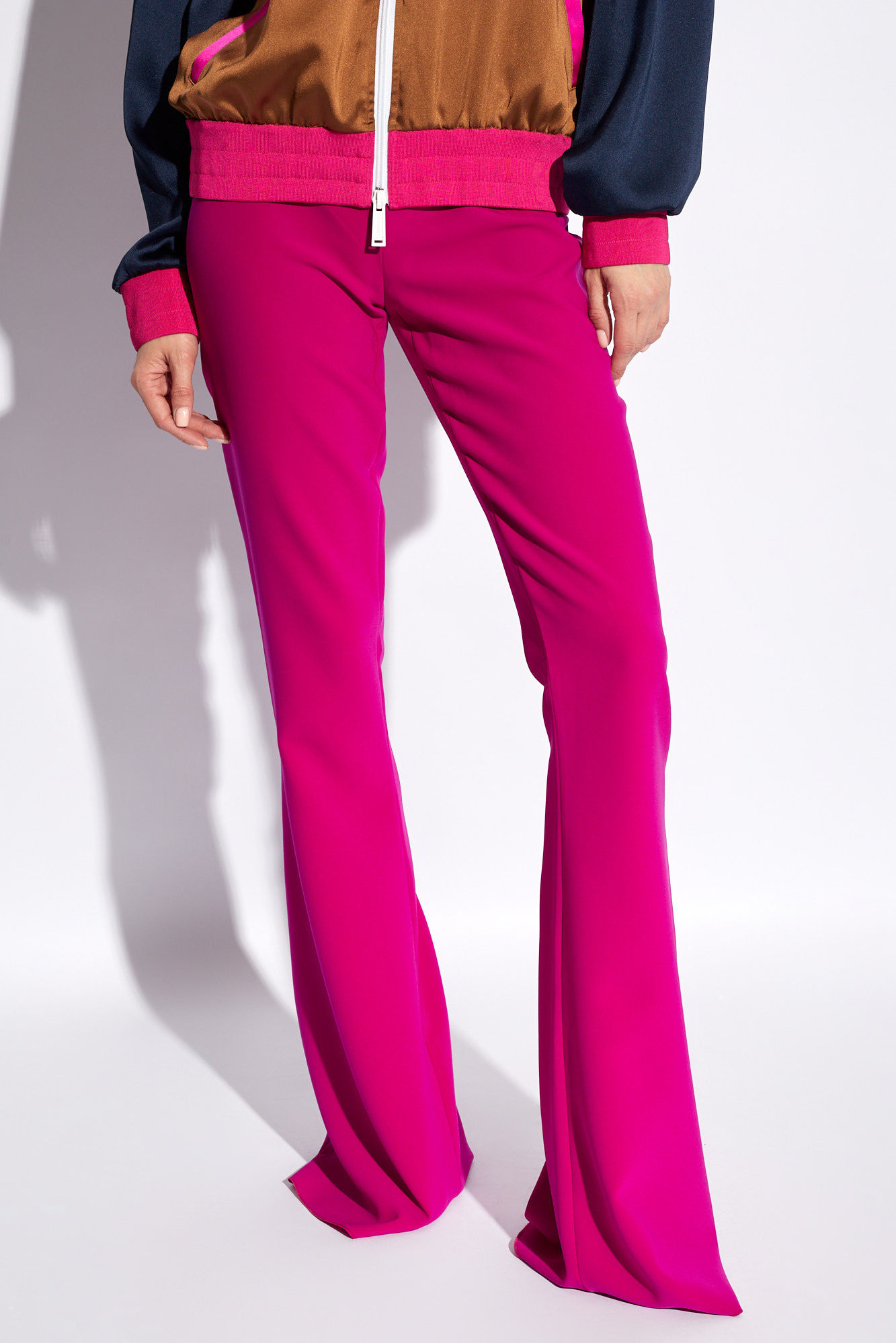 Dsquared2 Skinny High-waist Flared Trousers In Pink