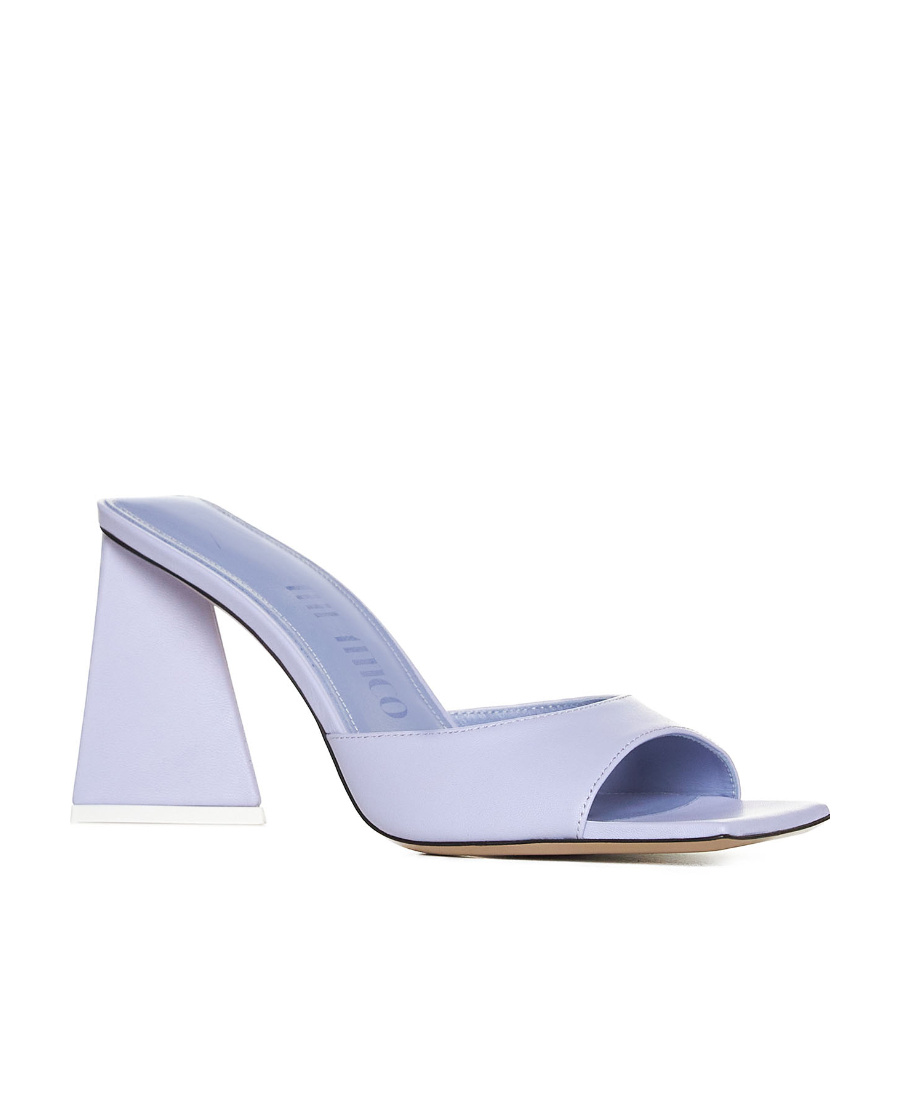 Attico Mini Devon 95mm Leather Sandals In Purple