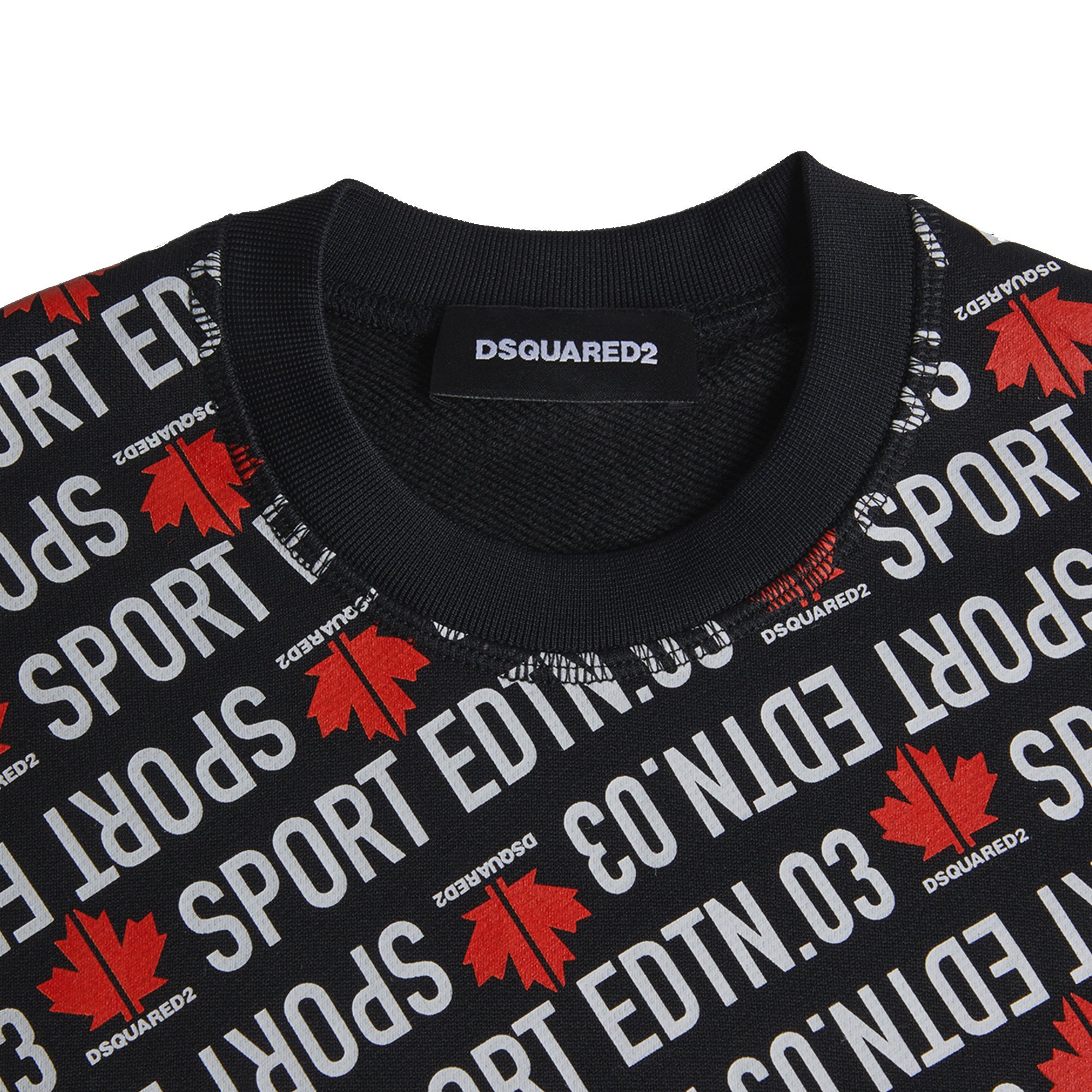 Dsquared2 Teen Sports Edtn.03-print Sweatshirt In Black