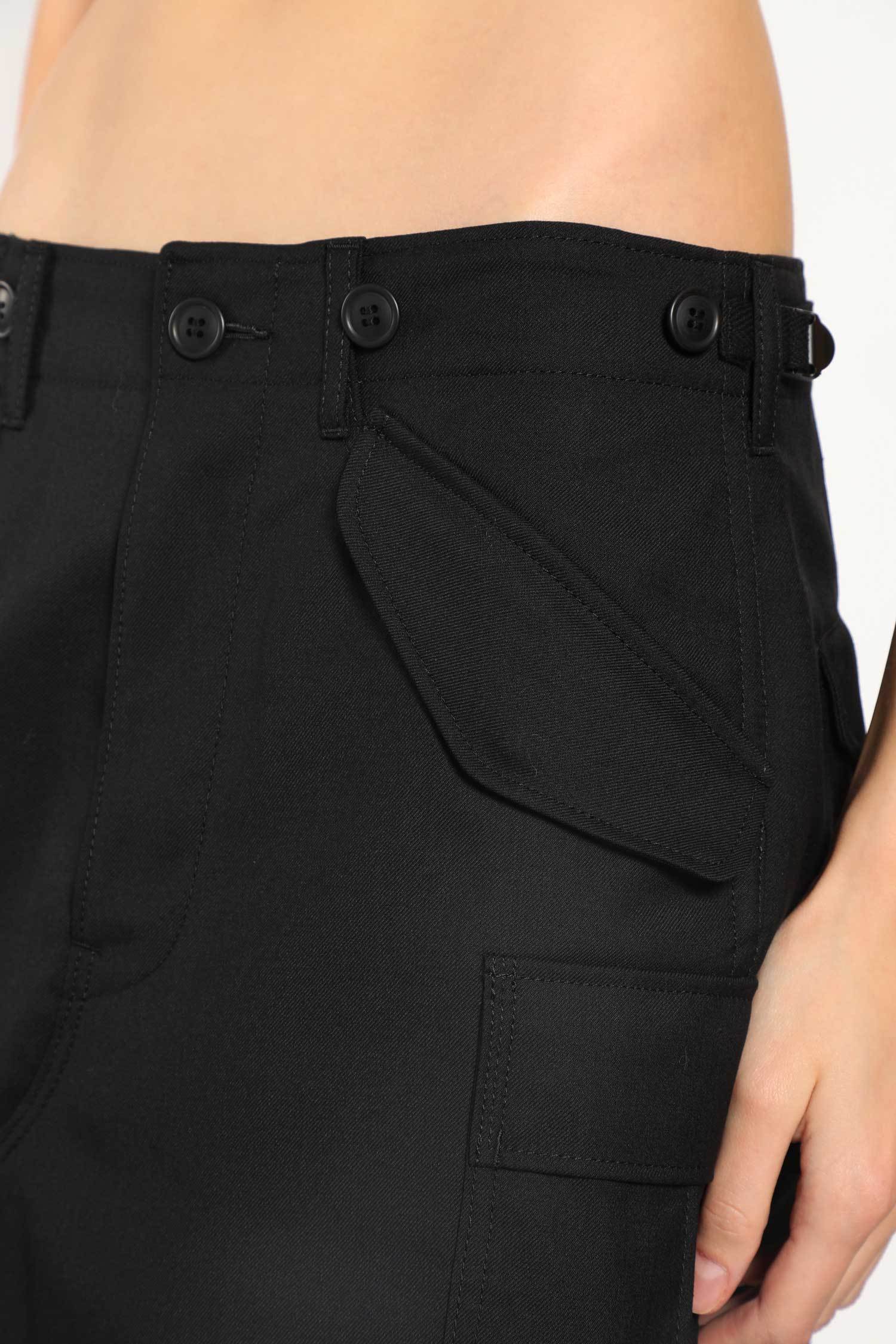 Junya Watanabe Slit Detail Skirt In Black