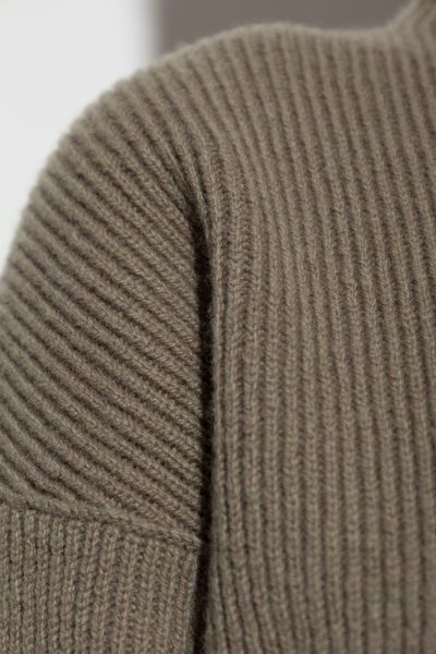 Rick Owens Round Neck Knit Sweater In Green