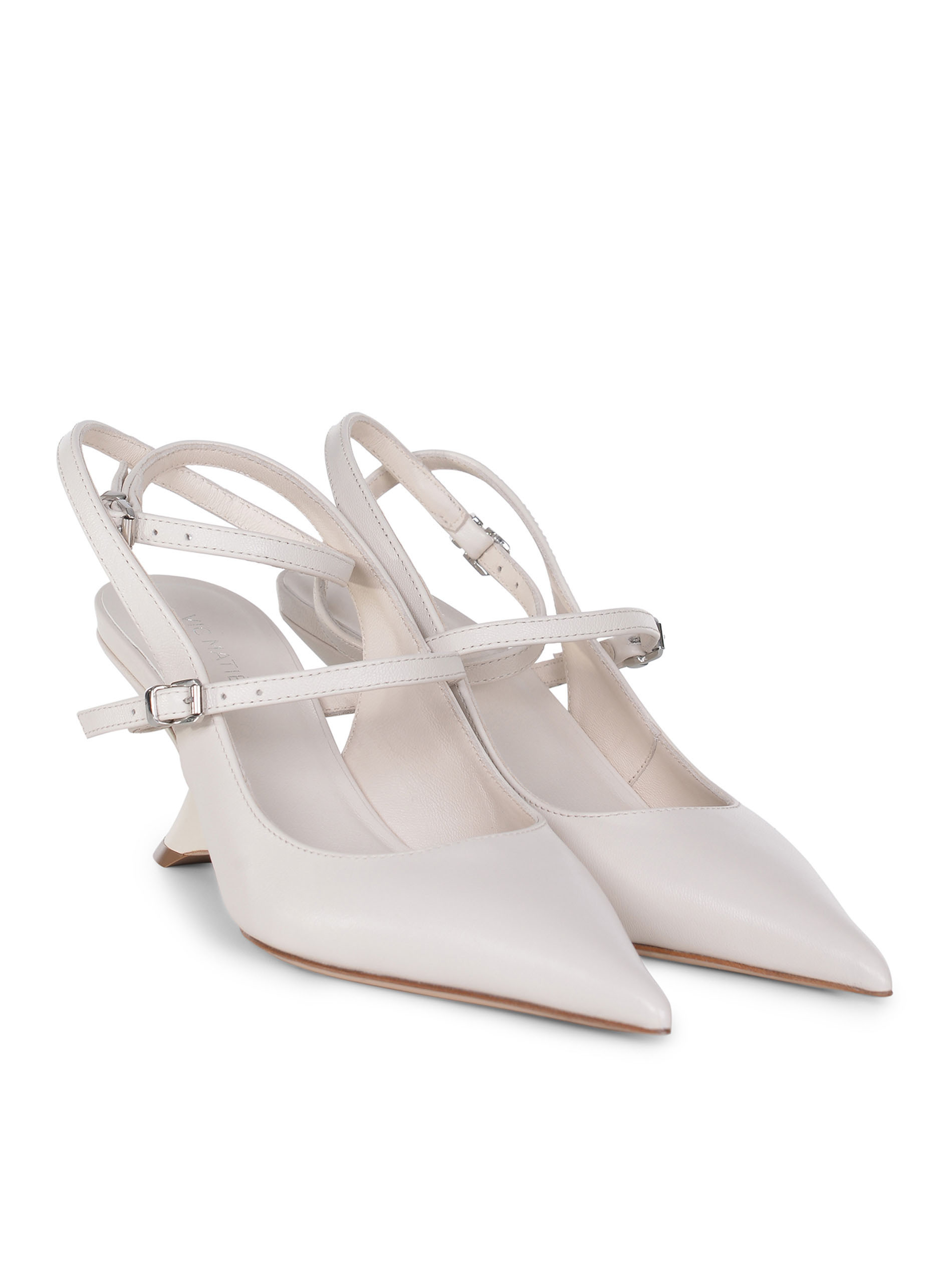 Vic Matie Pointed Toe Pumps In White