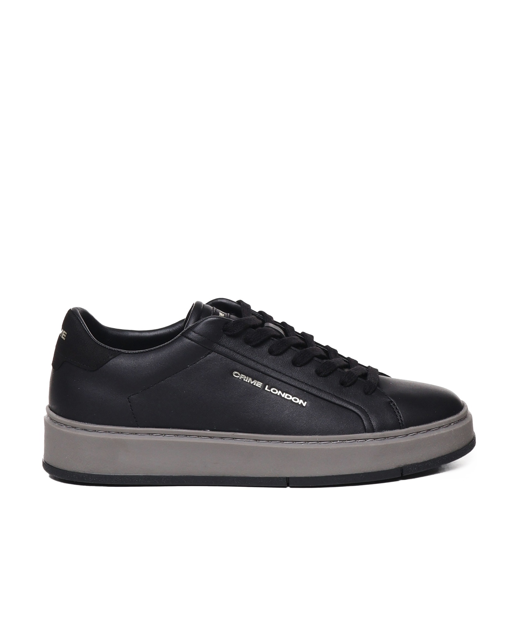 Crime London Sneakers In Leather In Black