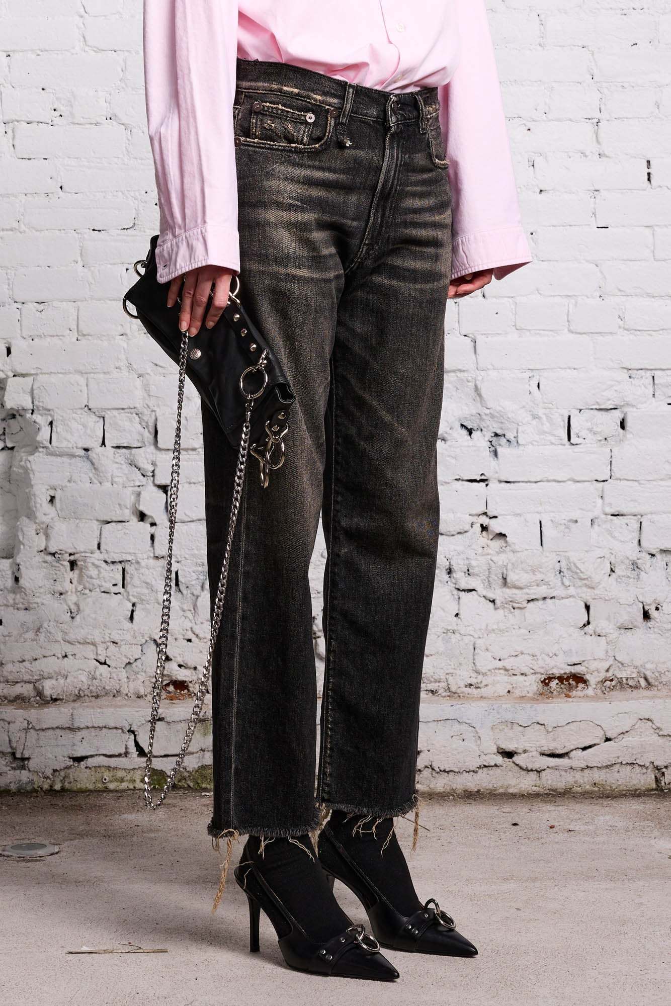 R13 Multi-pocket Jeans In Black