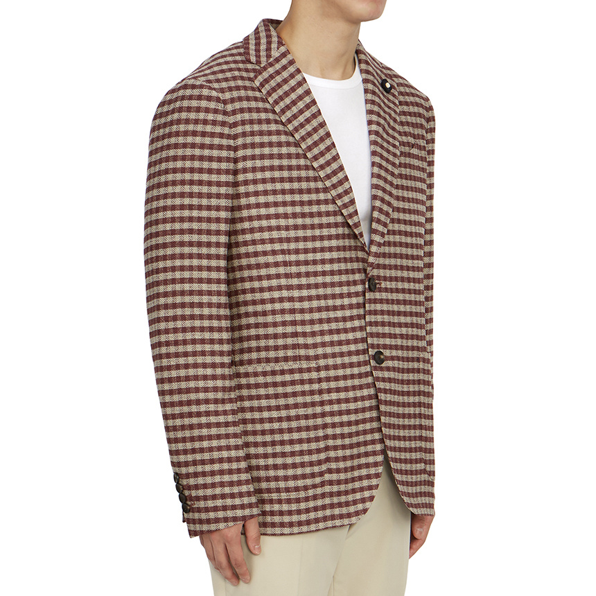 Lardini Long Sleeved Suit Jacket In Brown