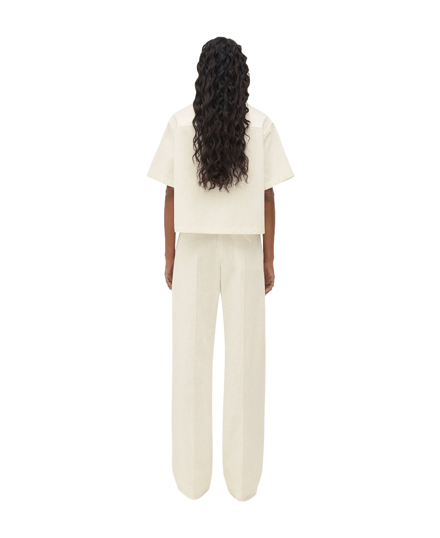 Bottega Veneta Logo Short-sleeved Shirt In Neutral