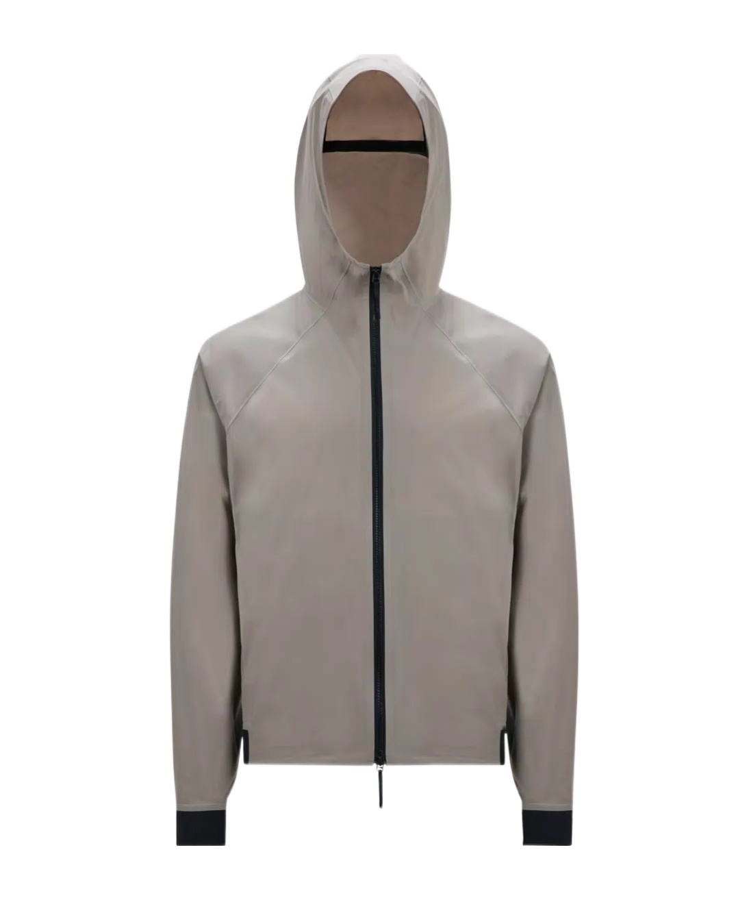 Moncler Kurz Lightweight Windbreaker In Gray