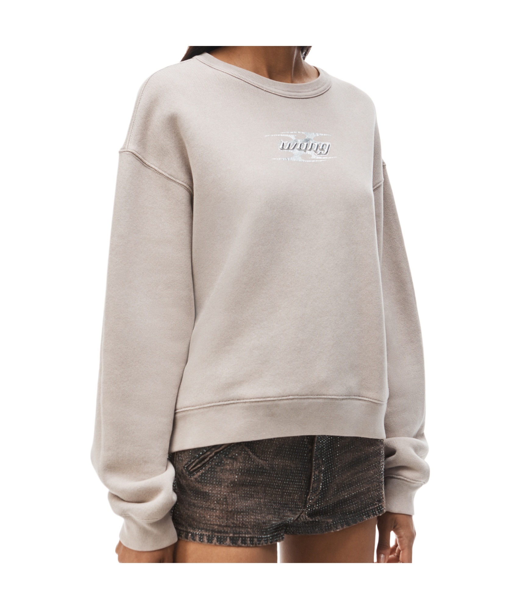 Alexander Wang Round-neck Sweater In Nude