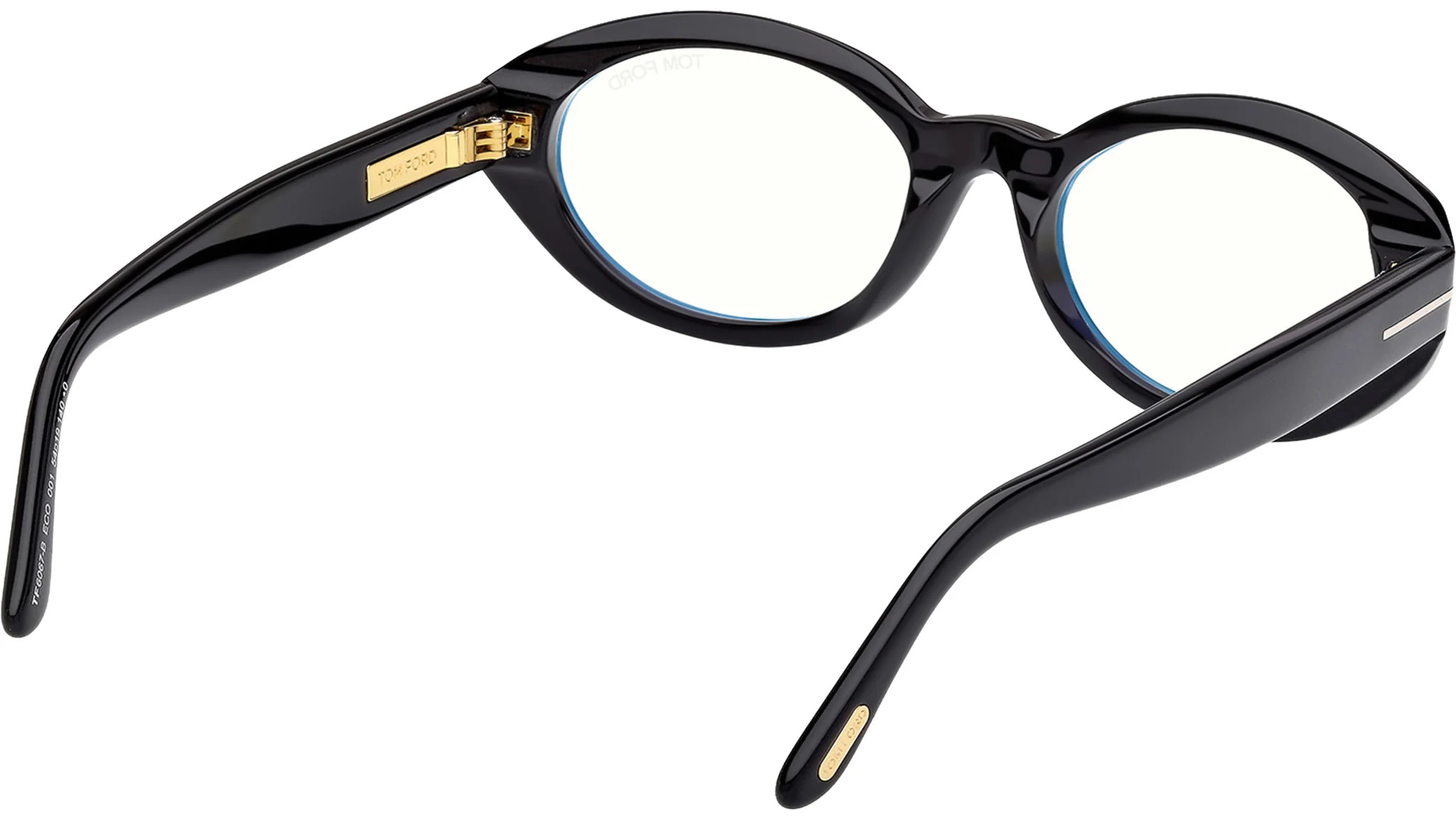 Tom Ford 56mm Cat Eye Blue Light Blocking Optical Glasses In Black
