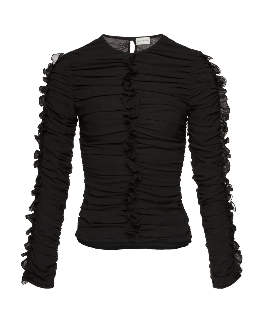 Magda Butrym Tops With Ruches In Black