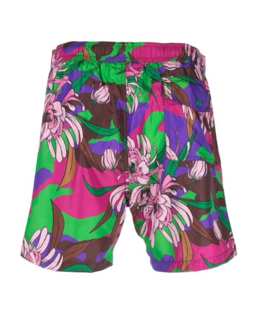 Moncler Multicolor Printed Swim Shorts In Multicolor