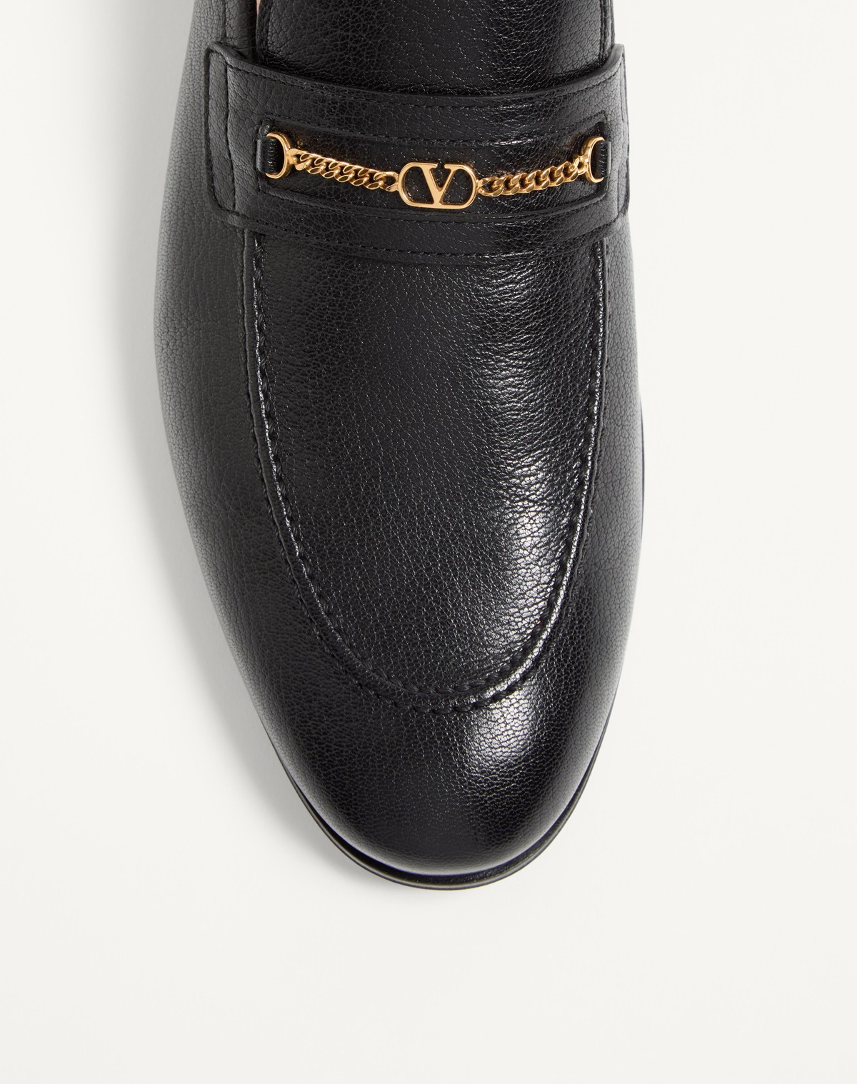 Valentino Garavani Men Vlogo Signautre Leather Loafers In Black