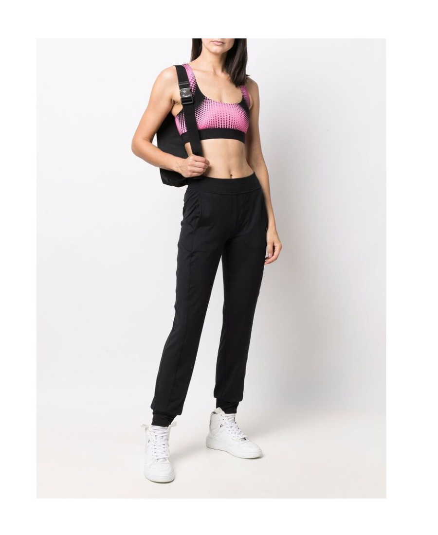 Rabanne Graphic-print Racerback Cropped Top In Pink