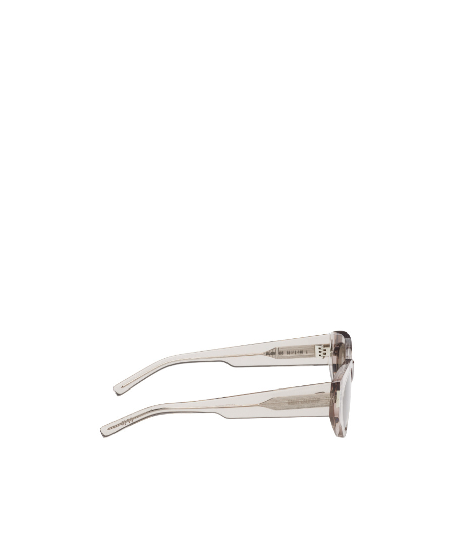 Saint Laurent Bold Geo Oval-frame Sunglasses In Nude