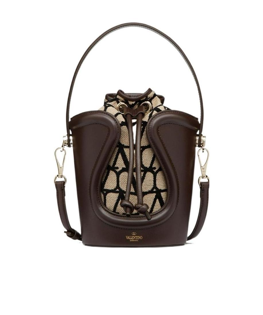 Valentino Le Cinquieme Toile Iconographe Bucket Bag In Black