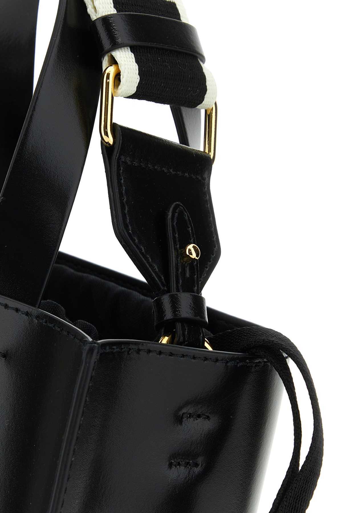Marni Museo Compact Leather Tote In Black