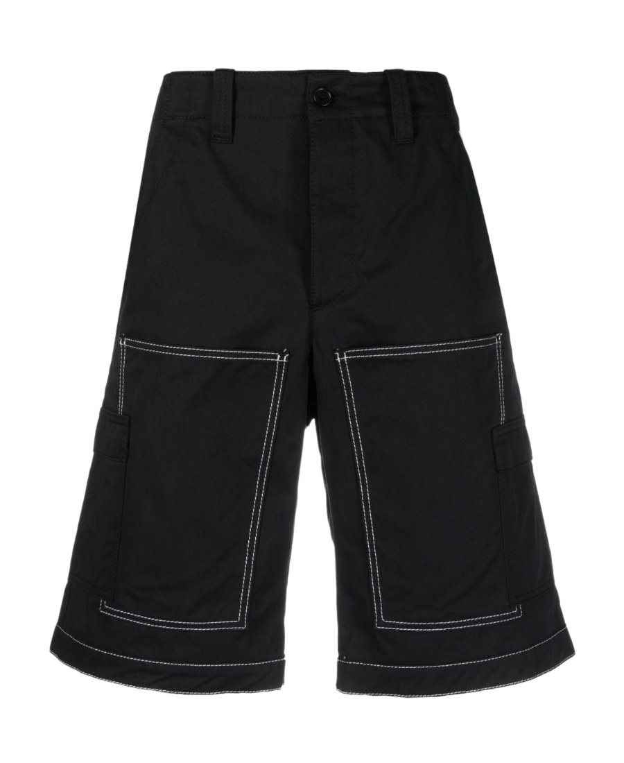 Msgm Logo Shorts In Black