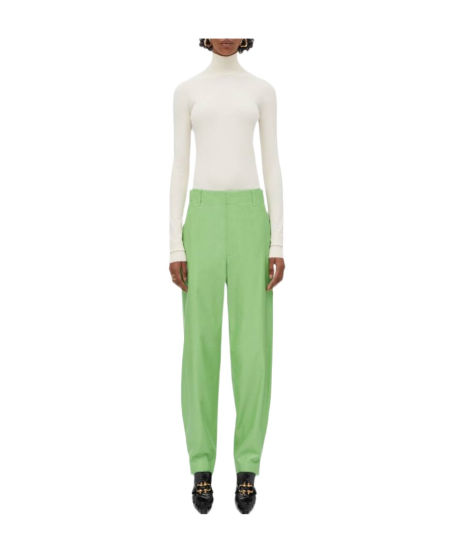 Bottega Veneta Wide-leg Casual Pants In Green
