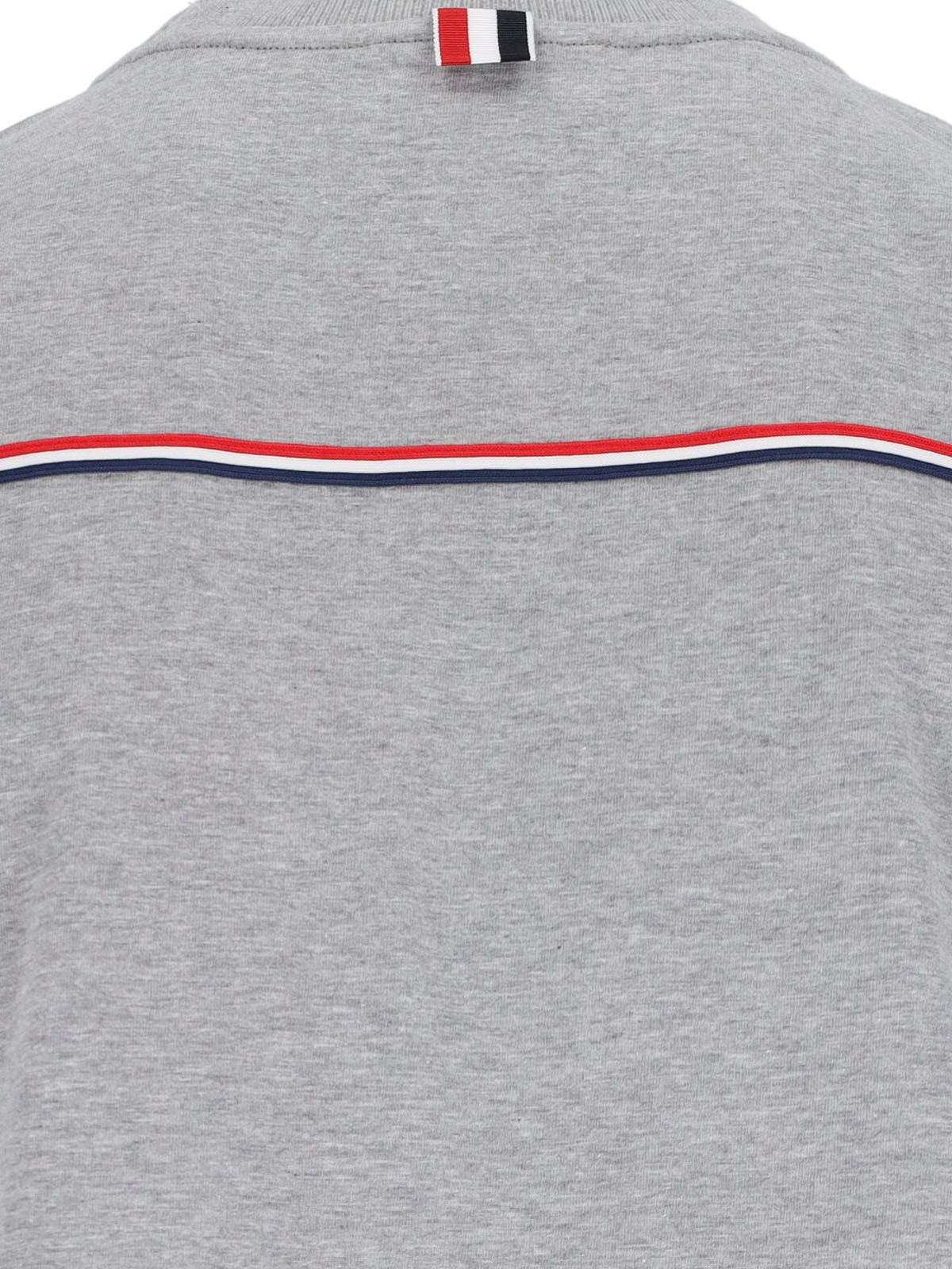 Thom Browne Oversized Long Sleeve Tee W/ Rwb Knit Trim