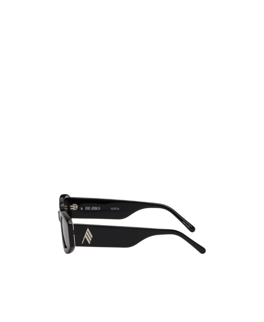 Attico Berta Rectangle-frame Sunglasses In Black