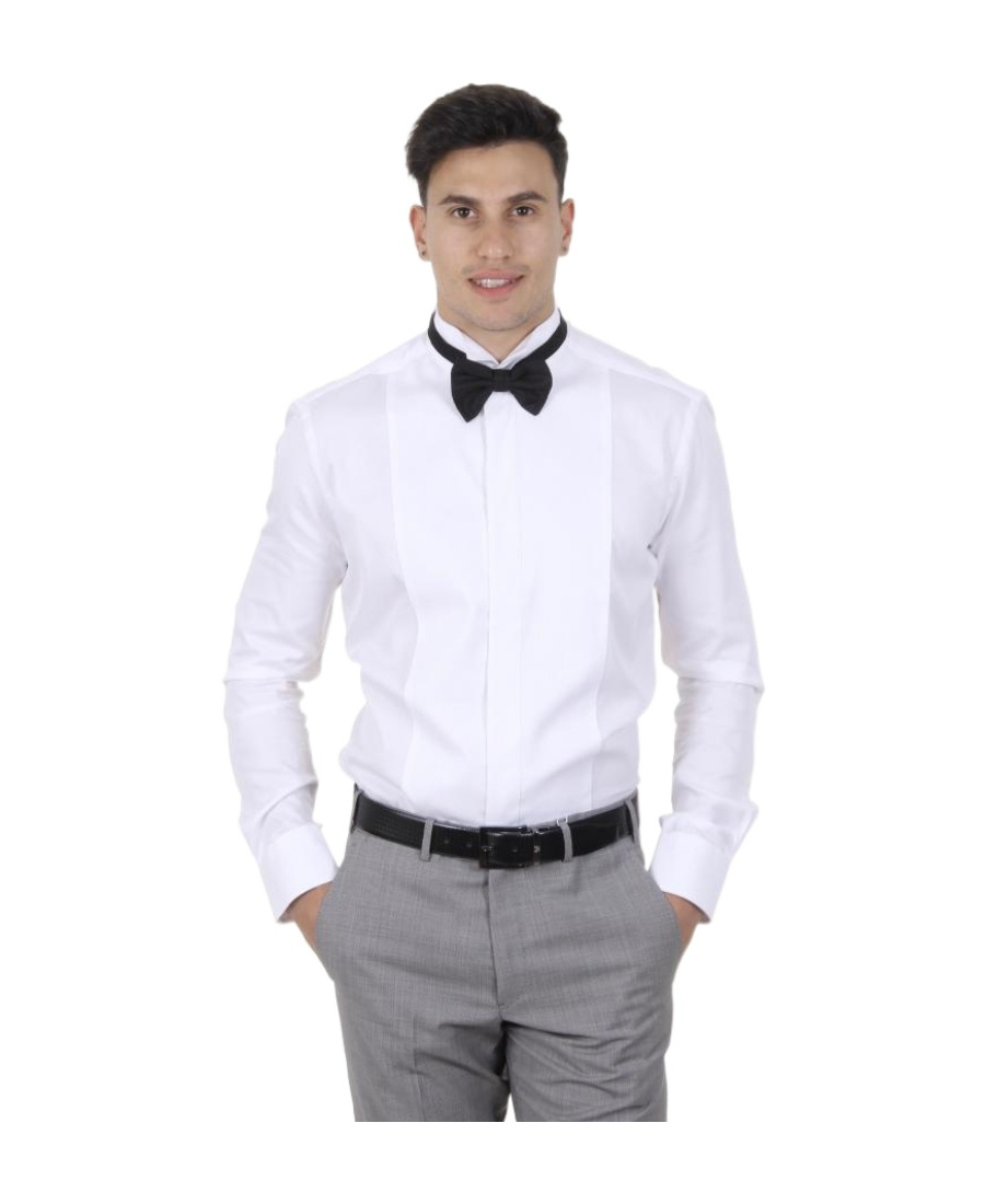 Armani Collezioni Cotton Long-sleeved Shirt In White