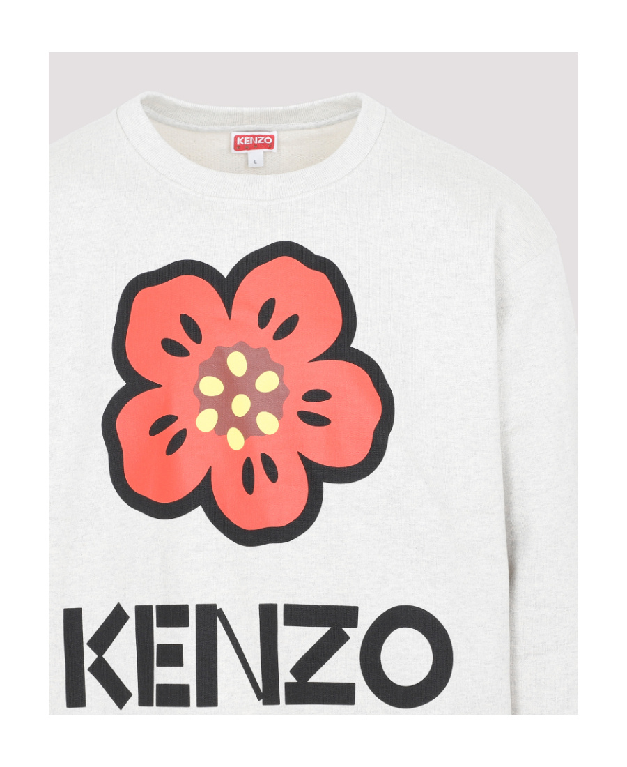 Kenzo Boke Flower Wool Sweater In White